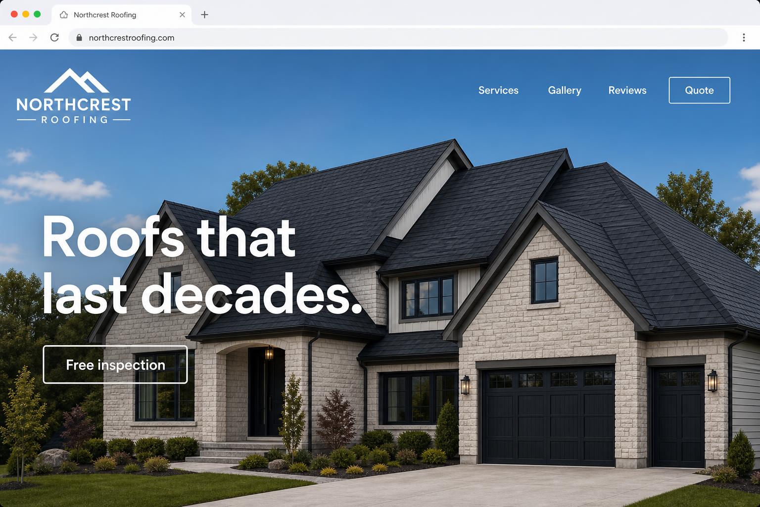 Northcrest Roofing website